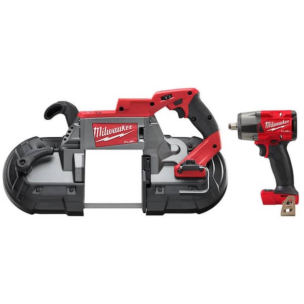 Milwaukee M18 FUEL 18V Lithium-Ion Brushless Cordless Deep Cut Band Saw with M18 FUEL 1/2 in. Impact Wrench