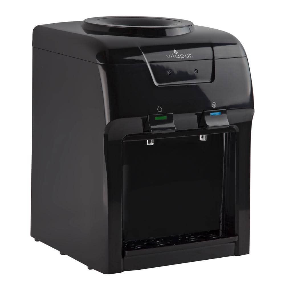 Vitapur Black Countertop Room and Cold Water Dispenser