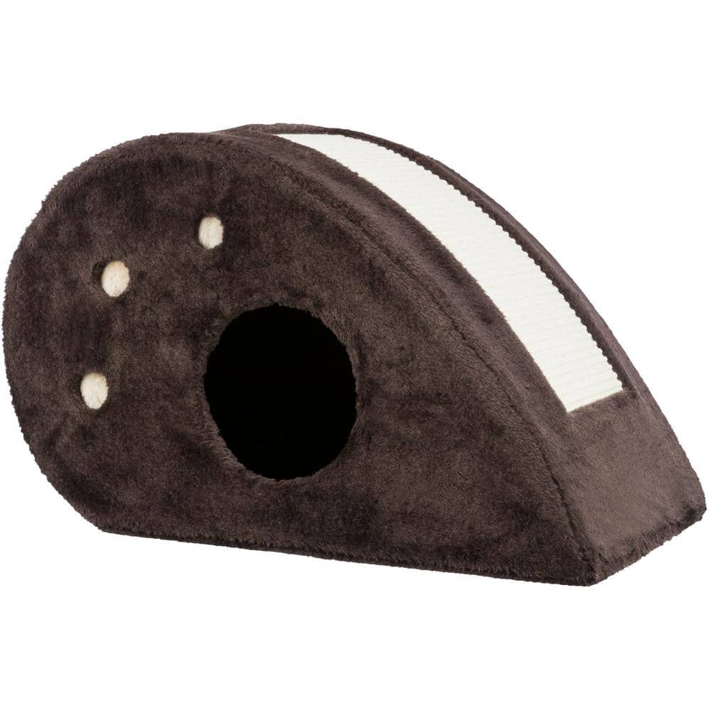 Chocolate Brown Sisal Cat Condo with Scratching Surface