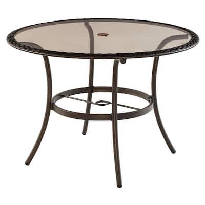 Round Glass Patio Dining Tables, 48 Inch Round Glass Patio Dining Table