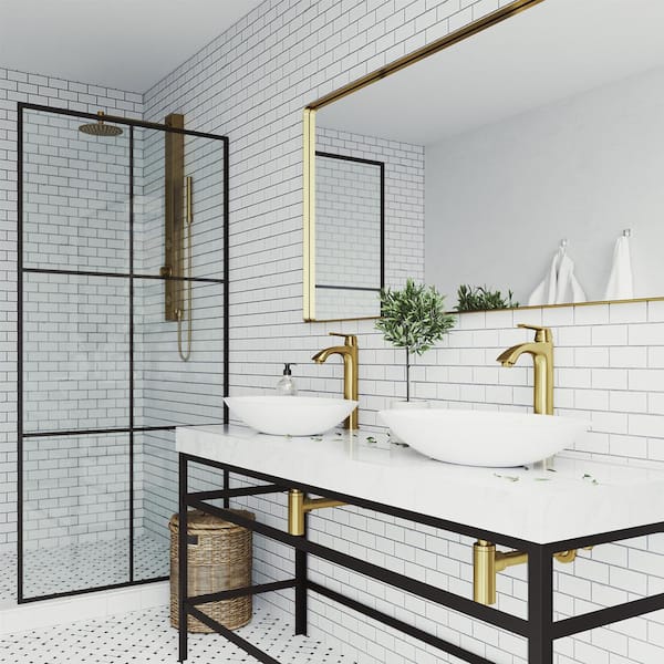 Brushed Brass & Matte Black - Macs Bathrooms & Tiles