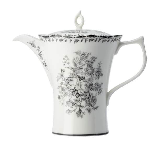 Oneida 4-Cup Grey Porcelain Grey Tea Pots with Lid 26 oz. (Set of 12)