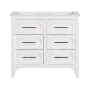 34 in. W x 18 in. D x 33 in. H Bath Vanity Cabinet without Top in White