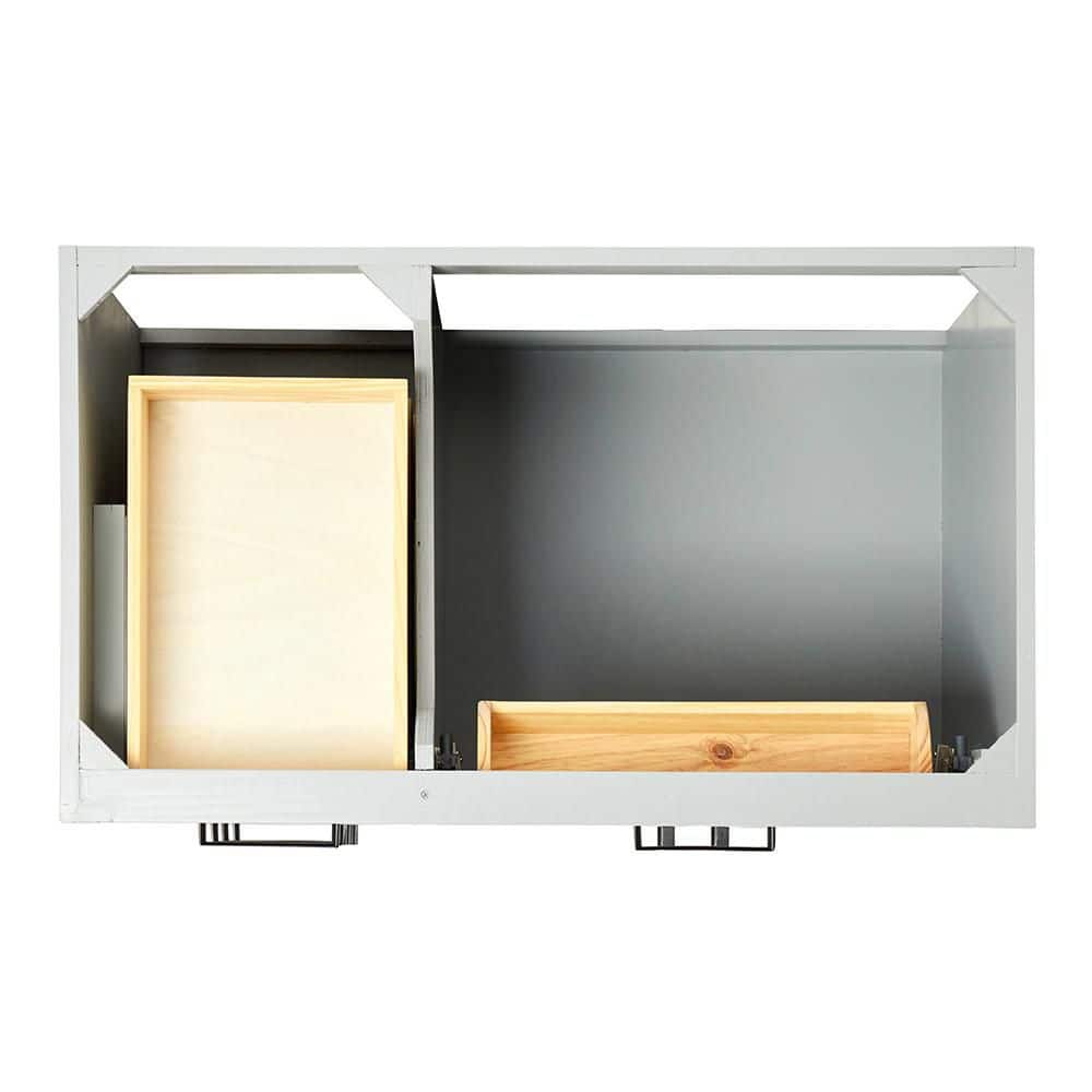 Hepburn 36" Gray Hardwood Freestanding Single Vanity Set