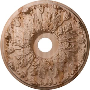 24 in. Unfinished Cherry Carved Florentine Ceiling Medallion