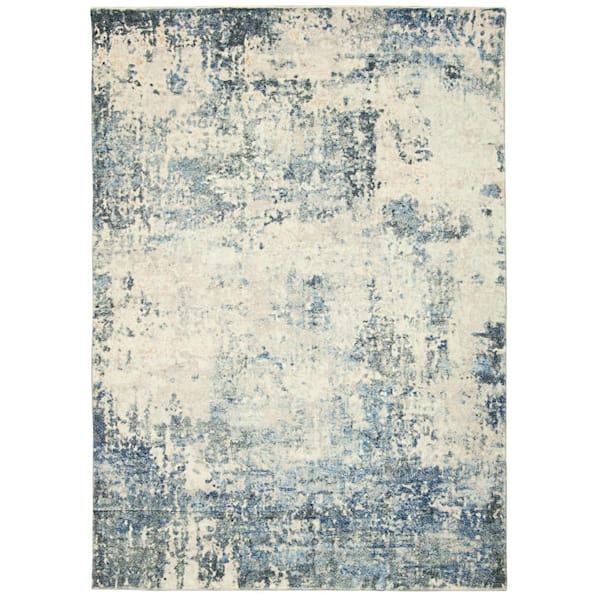 MILLERTON HOME Maeva Blue 8 ft. x 10 ft. Solid Casual Area Rug