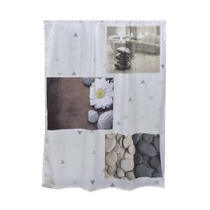 Zen Garden 71 in. x 79 in. Multicolored Polyester Printed Fabric Shower Curtain
