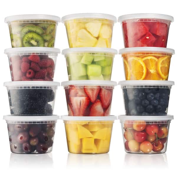 Perfect Storage 16 oz. Plastic Food Storage Containers with Lids (40-Pack)