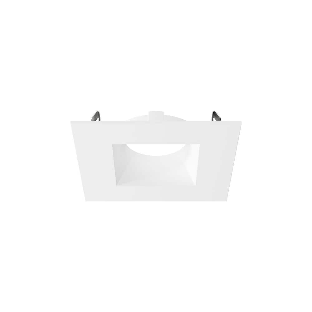 LUSA 4 in. White Recessed Light Square Trim (24-Pack)-for LED Module ...