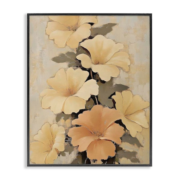Stupell Industries Muted Vintage Daffodils by Franklyn Gregory Black Framed Nature Giclee Art Print 14 in. x 11 in.