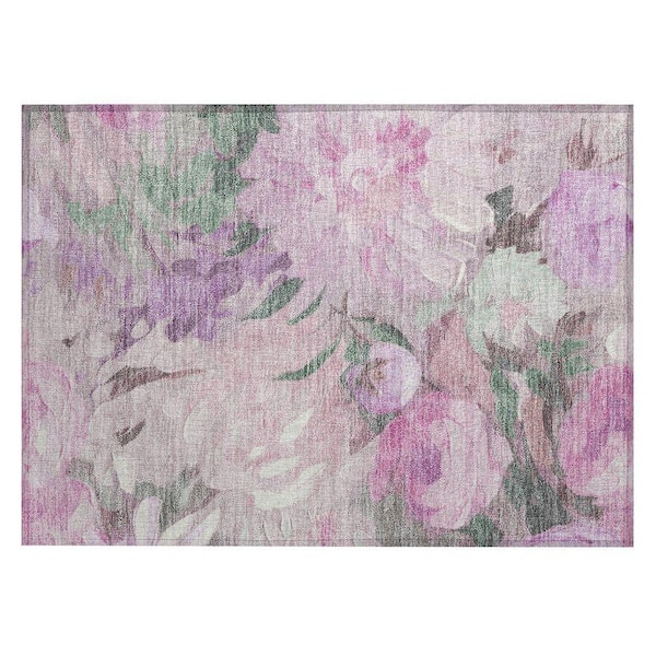 Chantille Machine Washable Indoor/Outdoor Abstract ACN2264 Blush 1 ft. 8 in. x 2 ft. 6 in. Accent Rug