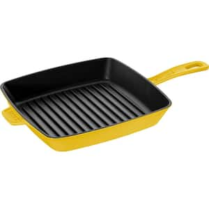 Cast Iron 12 in. Square Grill Pan - Citron