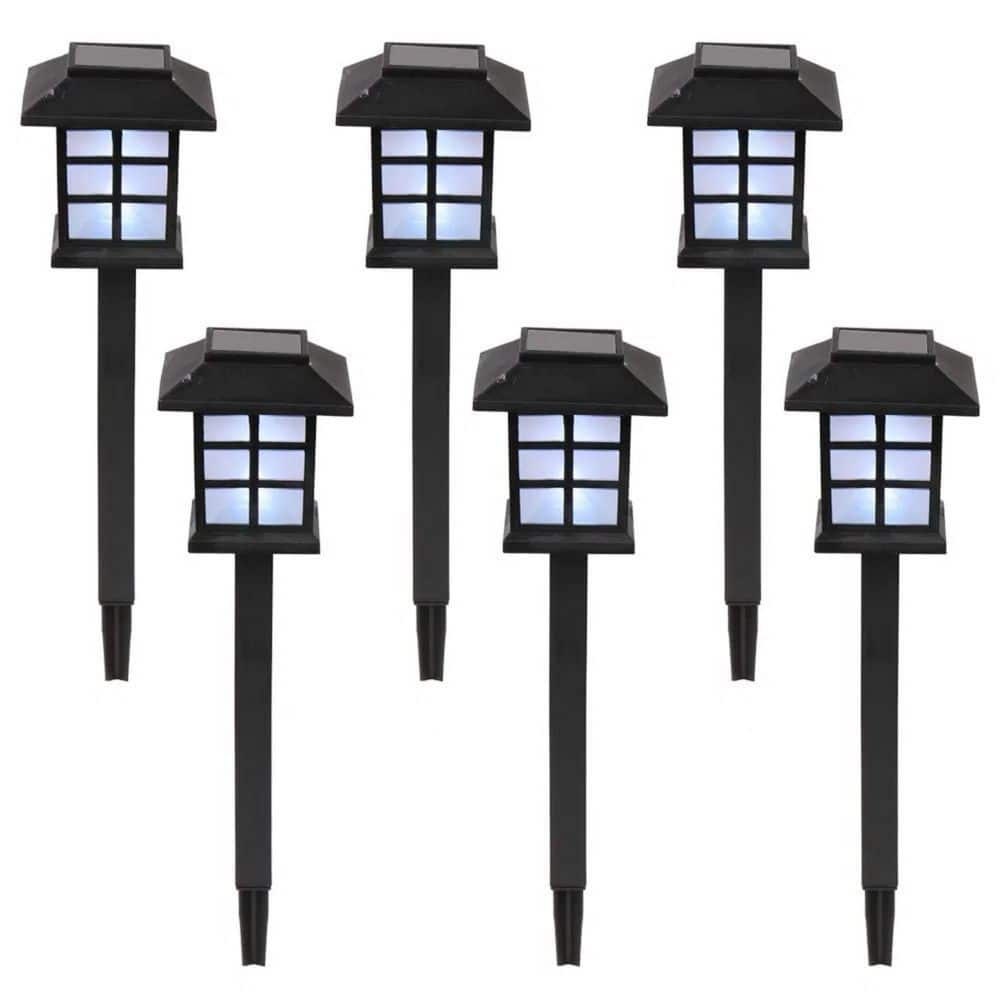 6-Pack White LED Solar Lantern Torch Lights, Outdoor Garden Landscape Lighting, Waterproof and Free Shipping price history on PriceWatchPro