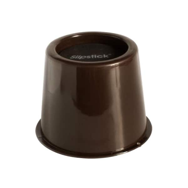 SlipStick 3 in. Under-Bed Storage Furniture/Bed Risers Chocolate (Set of 4)