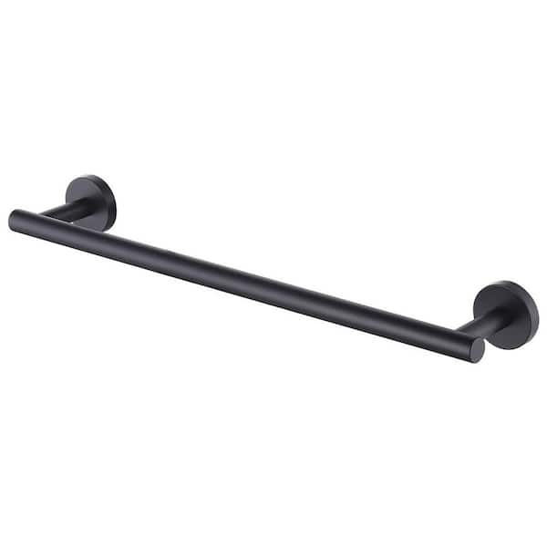 18 in. Wall Mounted Towel Bar in Matte Black