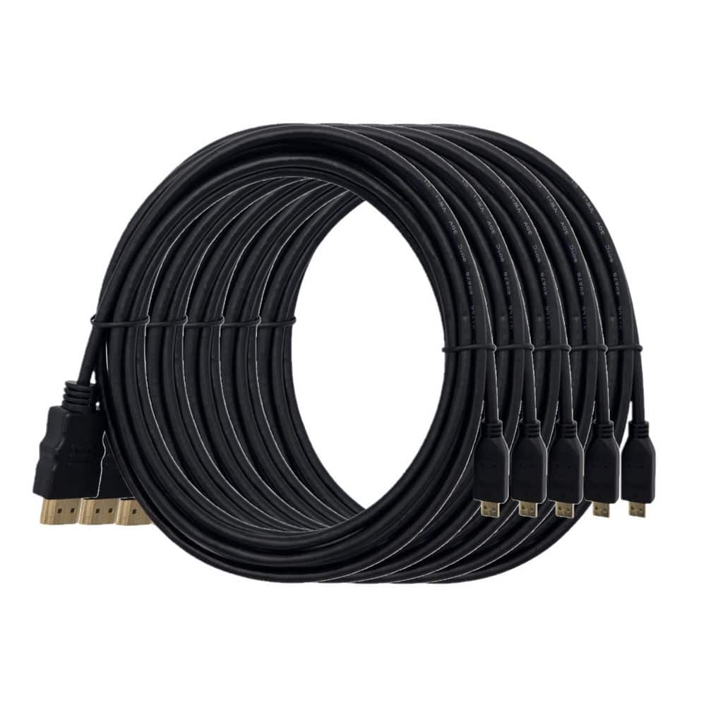 1 ft. HDMI to Micro HDMI High-Speed with Ethernet Cable Black (5-Pack) price history on PriceWatchPro