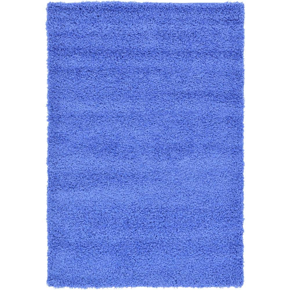 Solid Shag Periwinkle Blue 4 ft. x 6 ft. Area Rug price history on PriceWatchPro