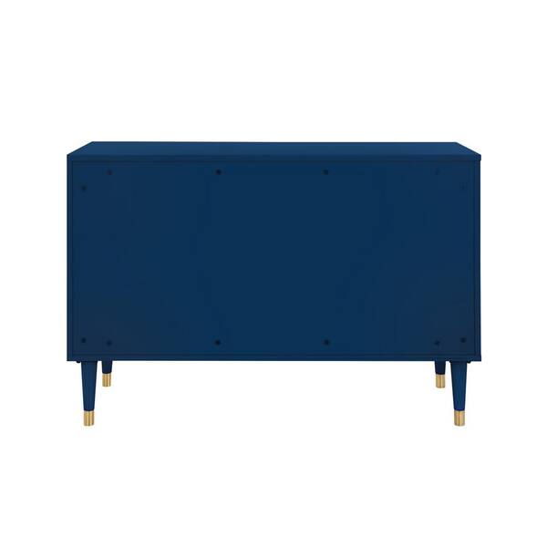 Inspired Home Keao Navy 2-Doors Sideboard With Adjustable Shelves