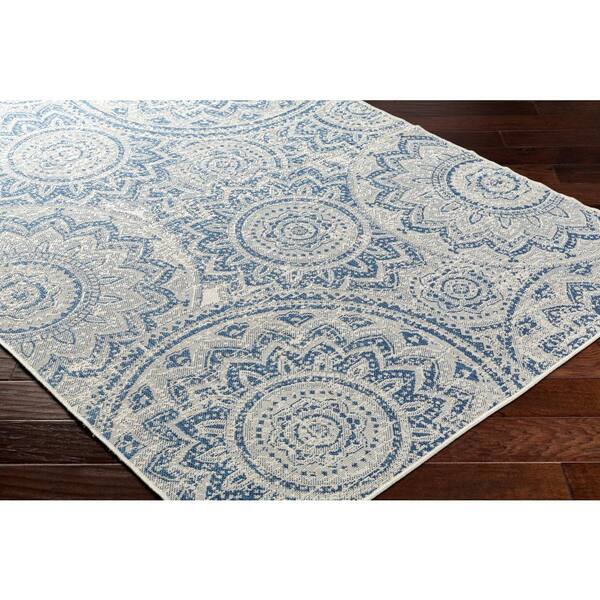Ravello Blue Paisley 5 ft. x 7 ft. Indoor/Outdoor Area Rug