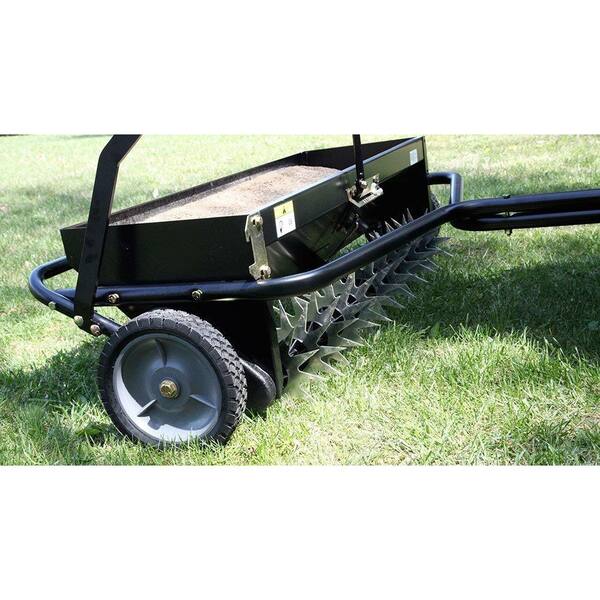 Brinly AS-40BH-A Tow Behind Combination 40-Inch Aerator Spreader Black 