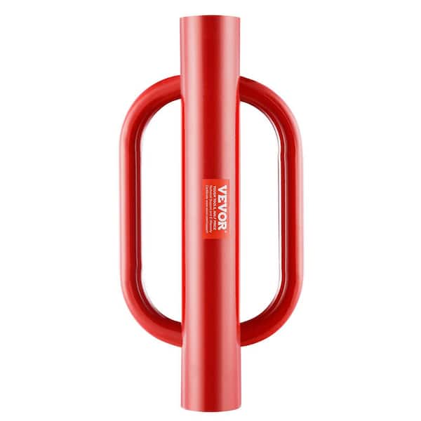 VEVOR Fence Post Driver with Handles 4.11" Inner Diameter T-Post Pole Pounder 22lbs. Carbon Steel Farm Fencing Hole Digger Red