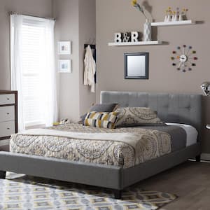 Annette Gray Queen Upholstered Bed