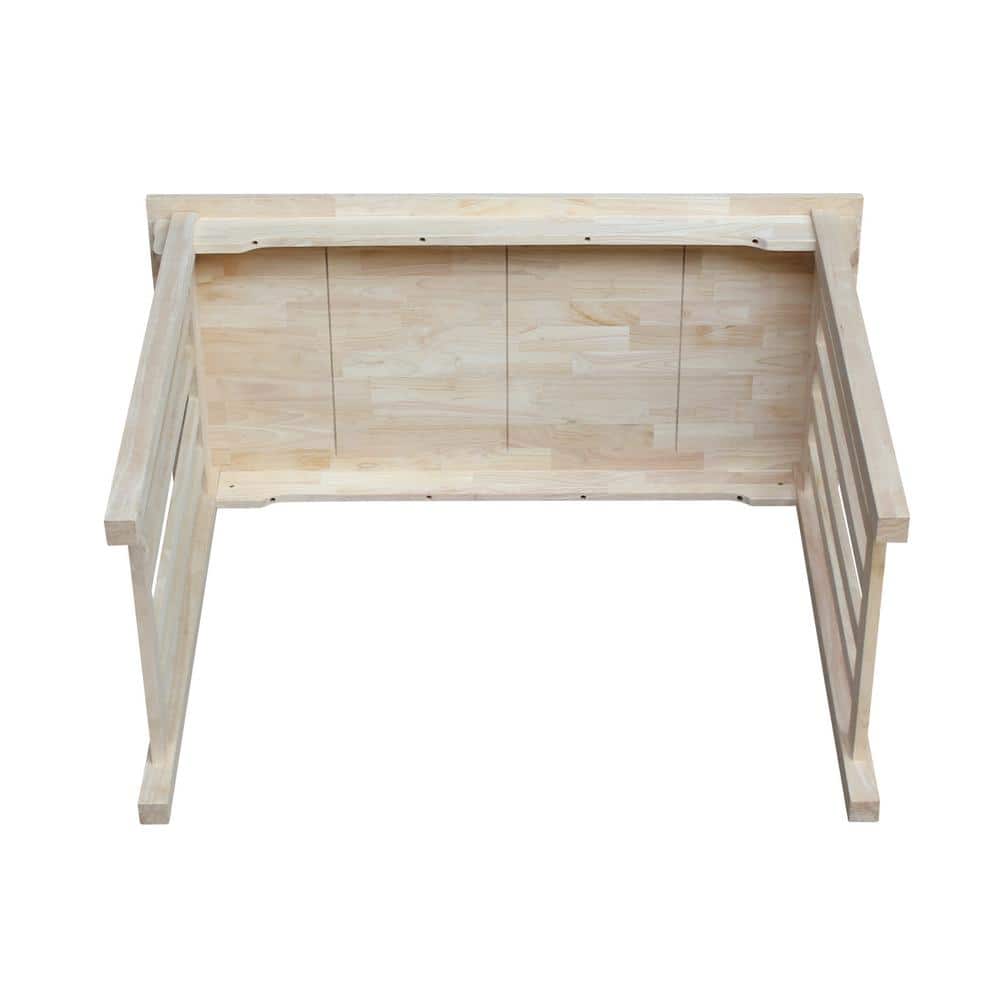 Unfinished Parawood Mission Counter Height Dining Table