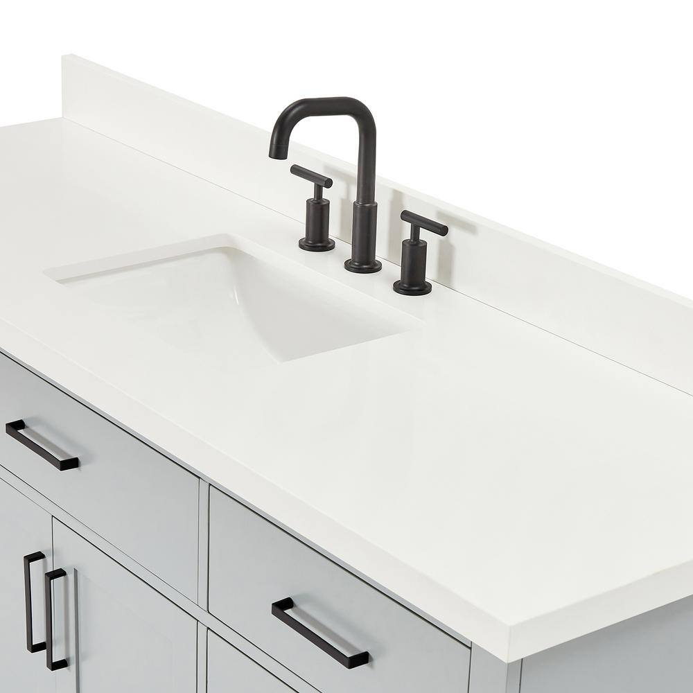 Hepburn 67" Gray Freestanding Single Vanity with Quartz Top