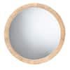 bali & pari Bella 29.5 in. W x 29.5 in. H Round Natural Rattan Framed Mirror 226-13098-HD