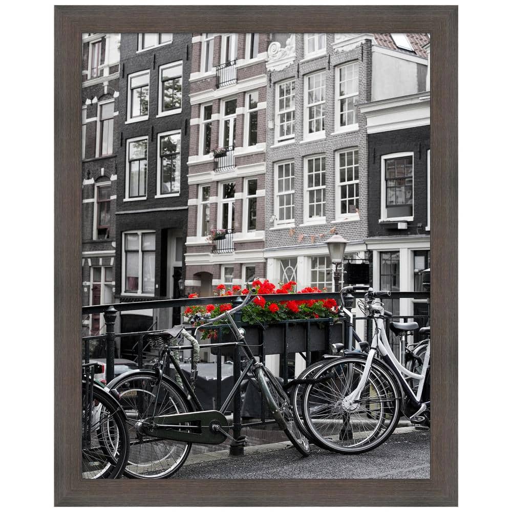 Classic Hardwood Chocolate Brown Narrow Wood Picture Frame