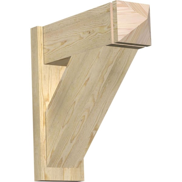 Ekena Millwork 8 in. x 24 in. x 24 in. Traditional Arts and Crafts Rough Sawn Douglas Fir Outlooker