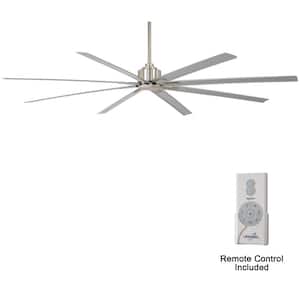 Xtreme H2O 84 in. Indoor/Outdoor Brushed Nickel Wet Ceiling Fan with Remote Control