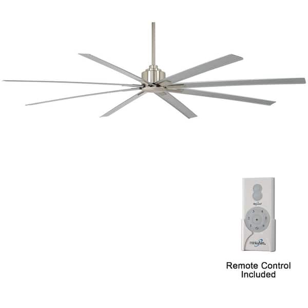 MINKA-AIRE Xtreme H2O 84 in. Indoor/Outdoor Brushed Nickel Wet Ceiling Fan with Remote Control
