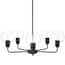 Hampton Bay Florabelle 3-light Chandelier Matte Black Clear Globe Glass 