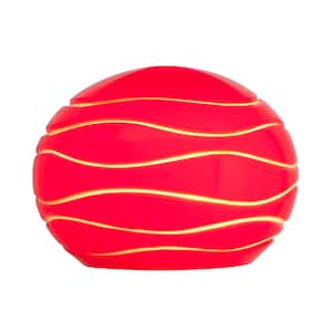 Sphere 5 in. Red Lined Glass for Indoor Shades