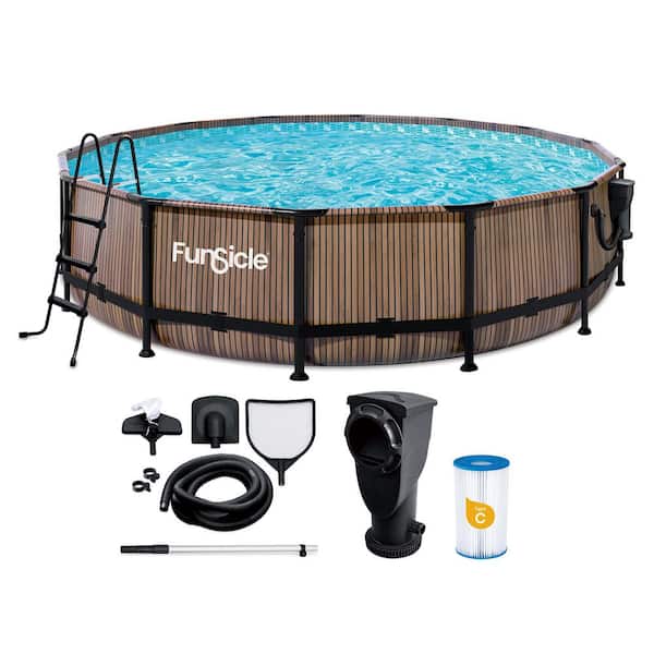 Oasis 14 ft. Round 42 in. Deep Above Ground Pool Set