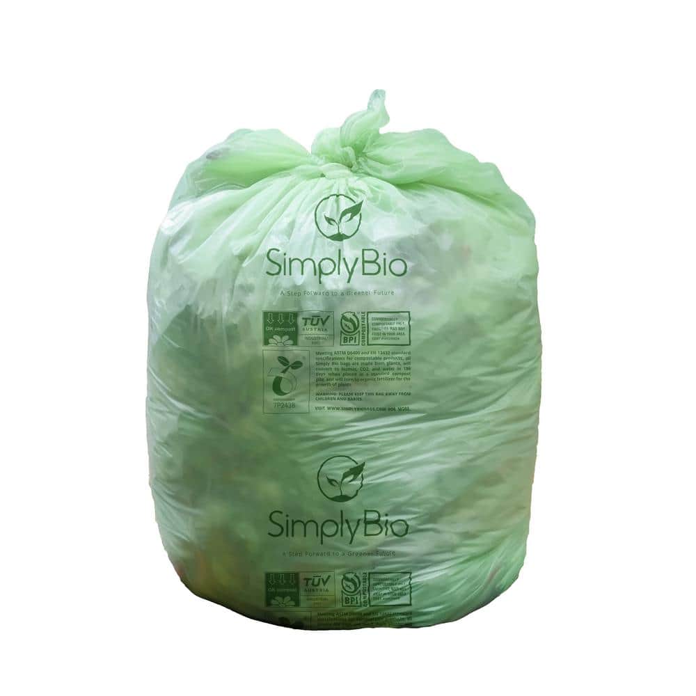 Glad Compostable 10-Pack 13-Gallon Fresh Clean Green Polypropylene Kitchen  Flap Trash Bag in the Trash Bags department at