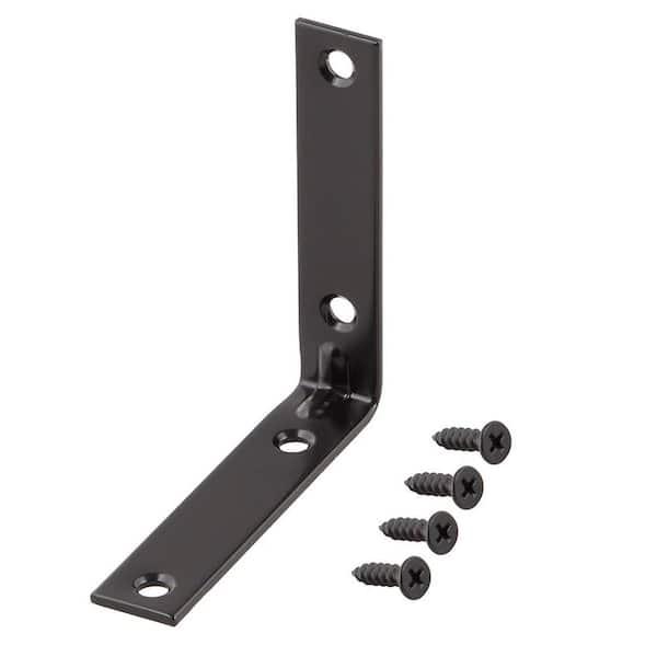 (4-Pack) 4 in. Corner Brace Black