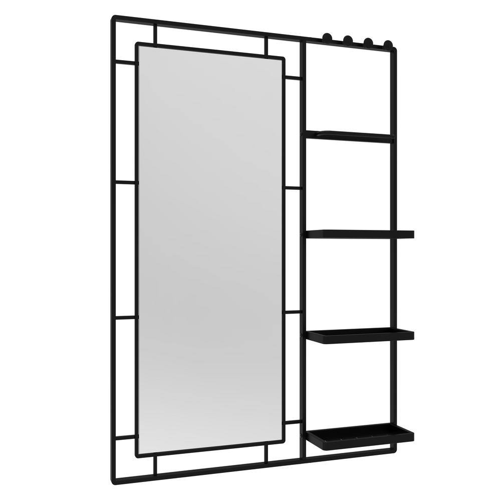 30 x 44 in. Black Rectangular Modern Vanity Mirror with Multi-functional Shelf price history on PriceWatchPro