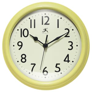 Nostalgic 9.5" Plastic Clock - Yellow