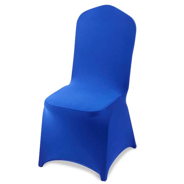 50 Pcs Royal Blue Chair Covers, Polyester Spandex Chair Cover, Fits Chair Measures up to 20.08 x 17.72 x 37.4 in.