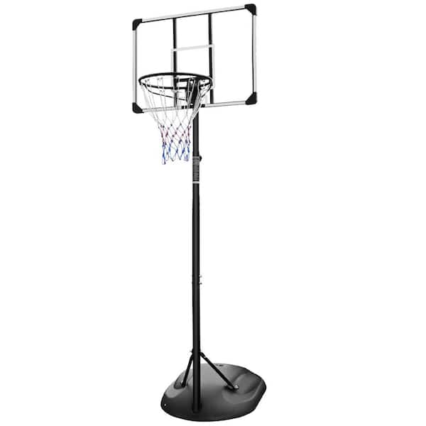 Huluwat 7.5 ft. to 9.2 ft. H Adjustment Portable Basketball Hoop Goal 32 in. Backboard, with Easy Rolling Wheels