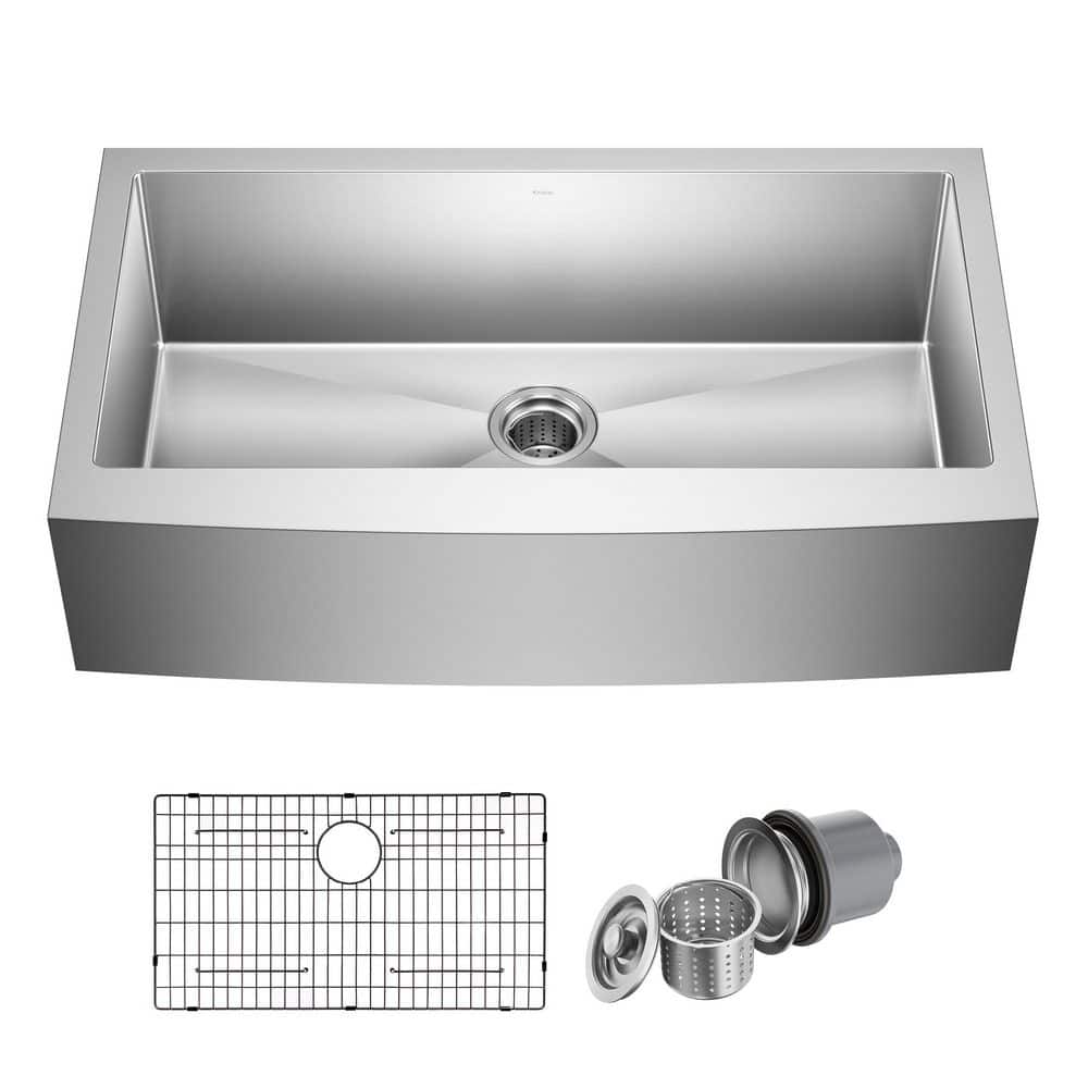 Standart PRO 36 in. Farmhouse/Apron-Front Single Bowl 16 Gauge Stainless Steel Kitchen Sink with Accessories price history on PriceWatchPro