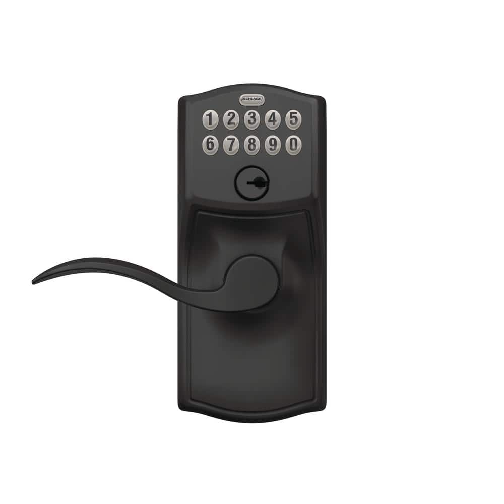Matte Black Electronic Keypad Entry Lever Lock
