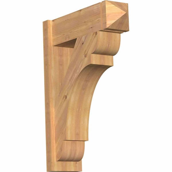 Ekena Millwork 8 in. x 32 in. x 24 in. Western Red Cedar Olympic Arts and Crafts Smooth Outlooker