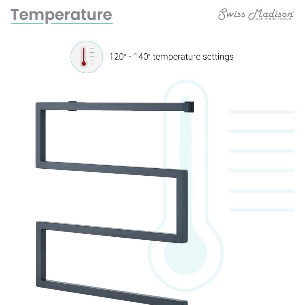 Matte Black Stainless Steel Wall Mounted Towel Warmer