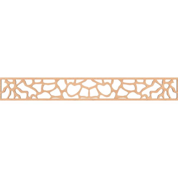 Ekena Millwork Rochester Fretwork 0.25 in. D x 46.5 in. W x 6 in. L Hickory Wood Panel Moulding