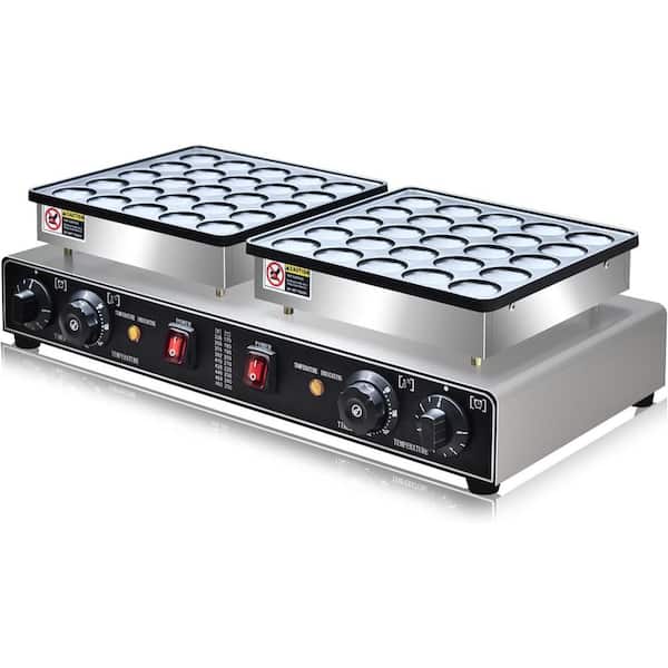 Commercial 50-Piece Stainless Steel Nonstick Electric Mini Pancake Maker Fast Heating for Restaurant Kitchen Set