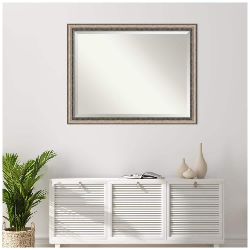 Lyla 44" x 34" Ornate Bronze-Tone Brushstroke Bathroom Vanity Mirror