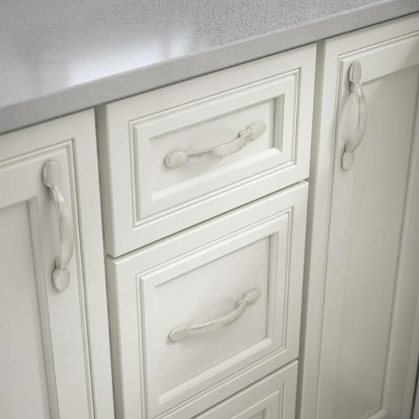 Spoon Foot 3 in. (76 mm) Classic Satin Nickel Cabinet Drawer Pull